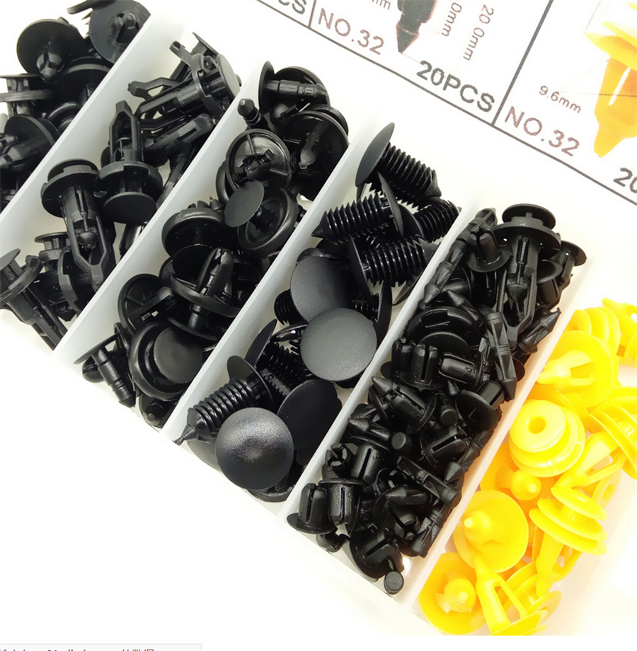 120Pcs Mixed Auto Car Fastener Clips Bumper Fender Trim Plastic Rivet Door Panel