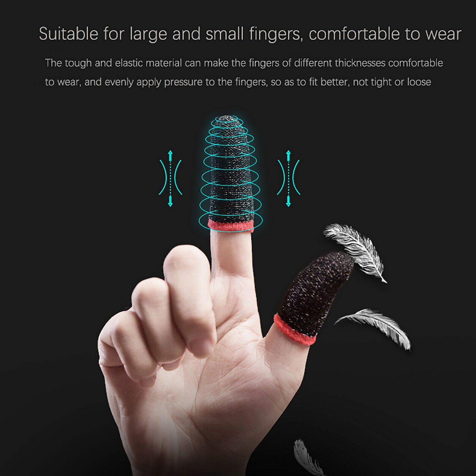 Fit for Mobile Game Non-Slip Gaming Finger Gloves Sweat-proof Finger Cover Part