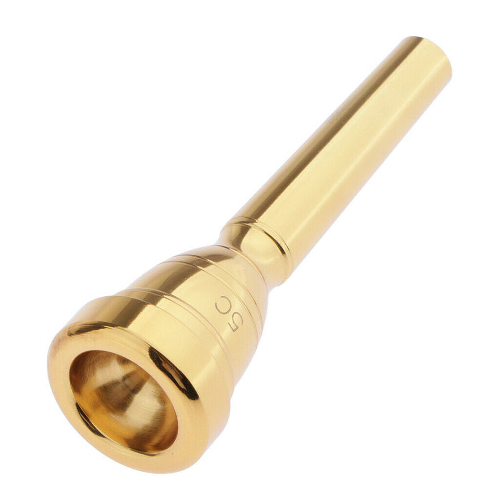 Classical Series Trumpet Mouthpiece 5C Size Brass Golden Heavy Duty