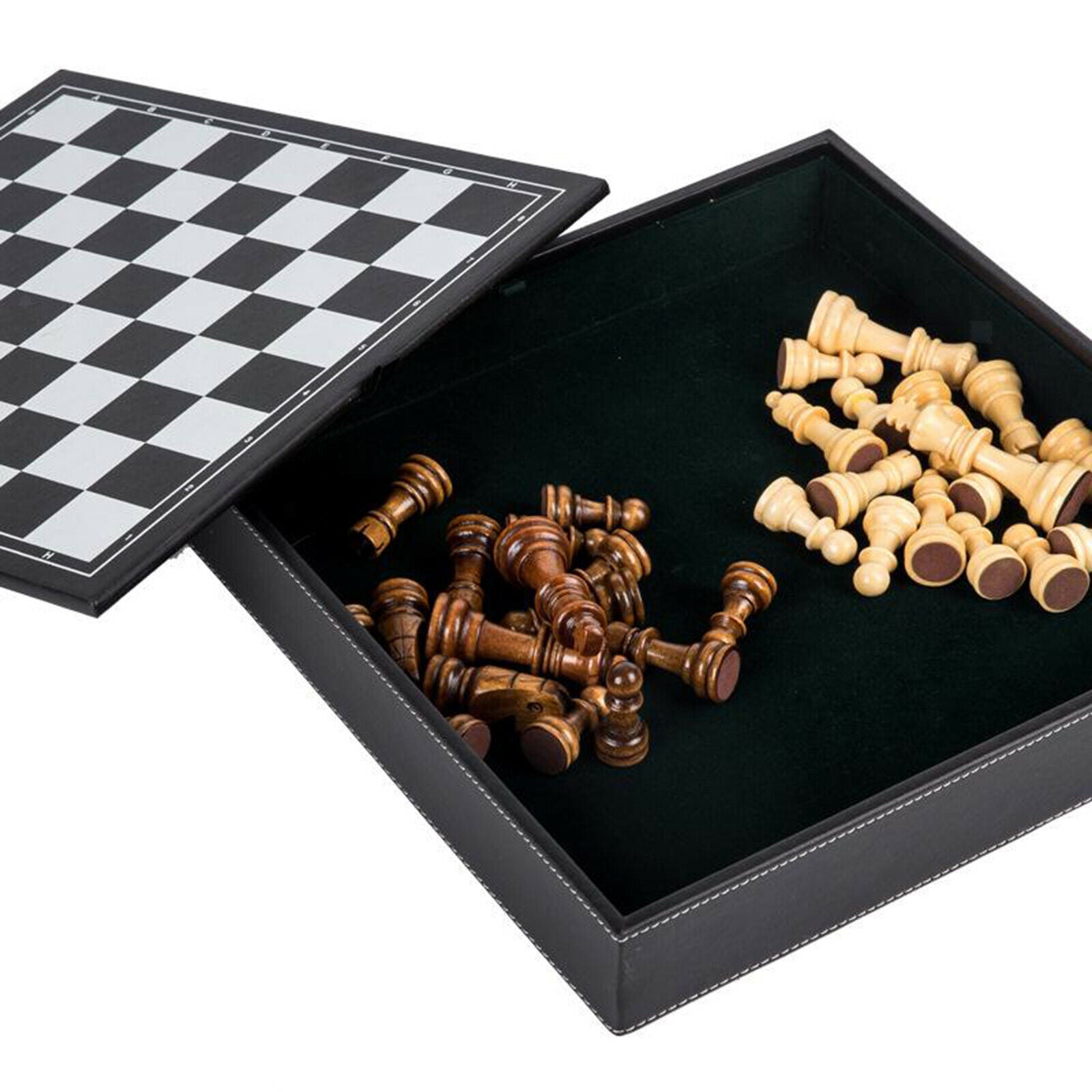 Wooden Chess Set for Kids and Adults Large Chess Board Game Sets Storage for