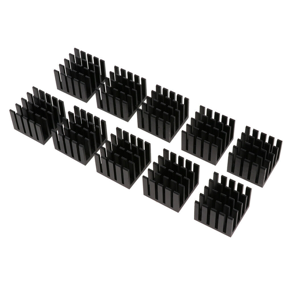 10pcs Black Aluminum Heat Sink Heatsink Module Cooler Fin for Led Amplifier