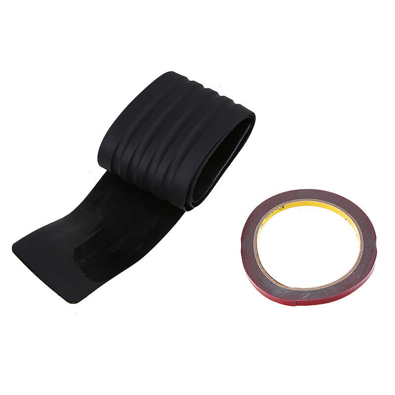 Rear Bumper Guard Sill Plate Trunk Protector Trim Cover Black Rubber Pad Kit