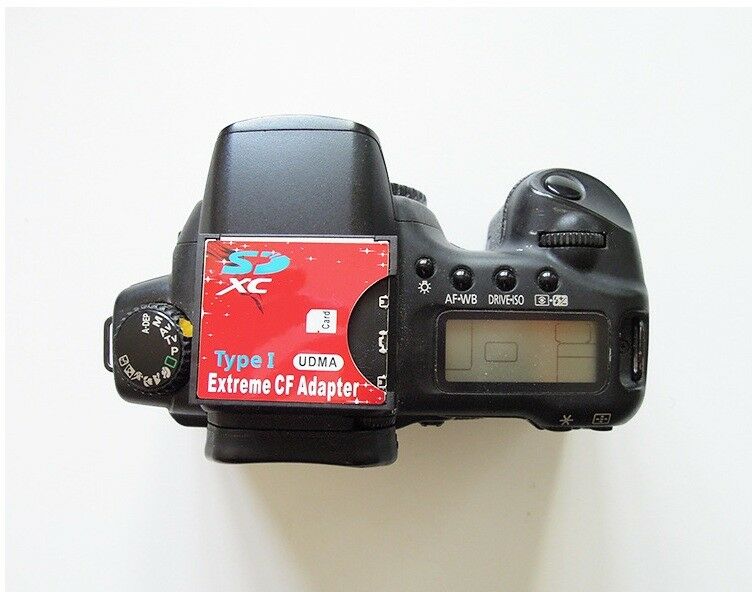 Speed SDXC SDHC SD to CF Compact Flash Memory Card Reader Adapter Type I High