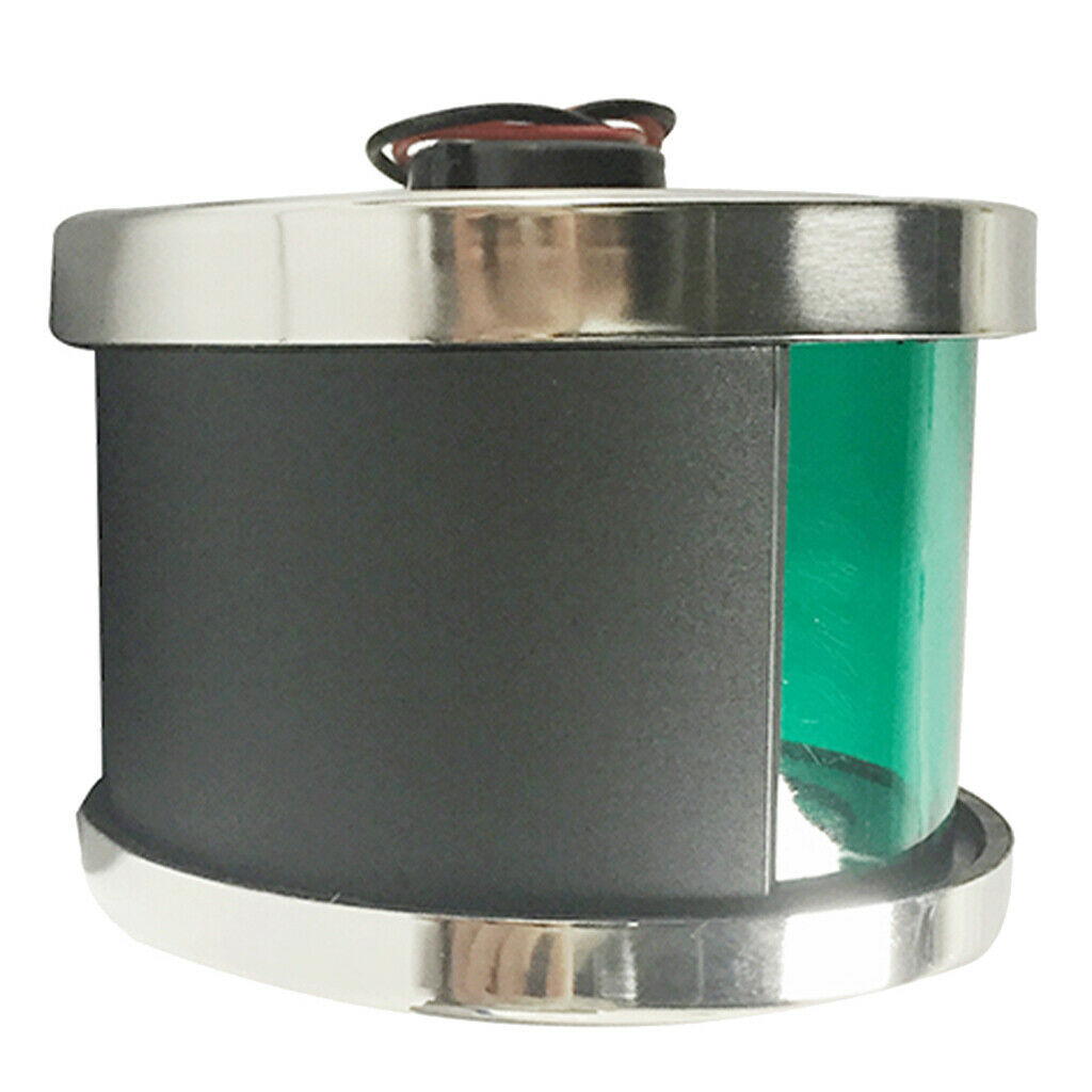 Stainless Steel Marine Boat Yacht LED Navigation Light Green Sailing Lamp
