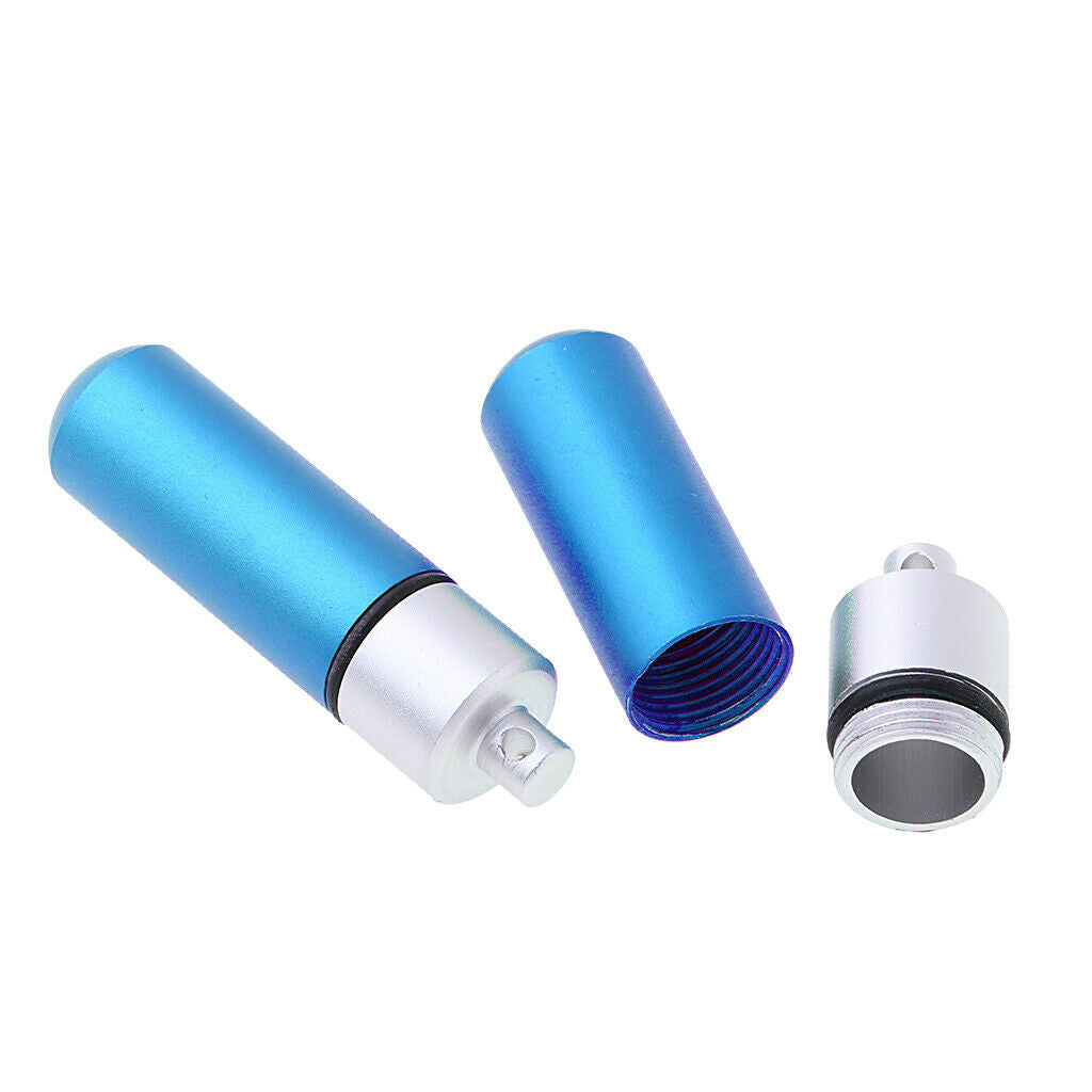 2x Mini Aluminum Keychain Blue & 2x Quick Release Keychain Yellow