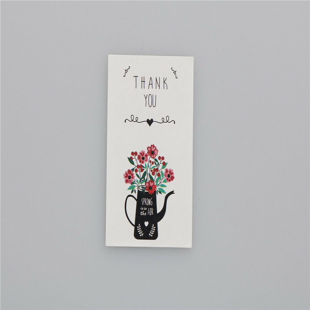60x Thankyou Flowers Paper Baking Cake Seal Label Hand Made Gift Sticke.l8