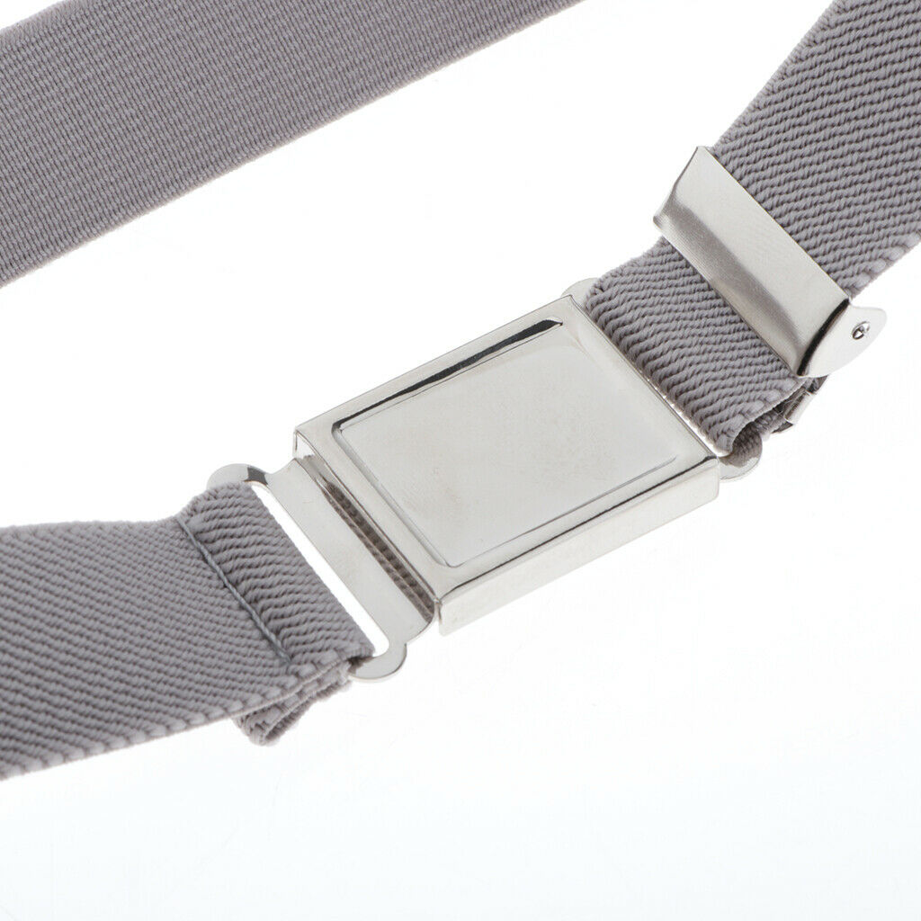 22inch Kid Canvas Web Belt with Magnetic Buckle for School Uniforms Gray