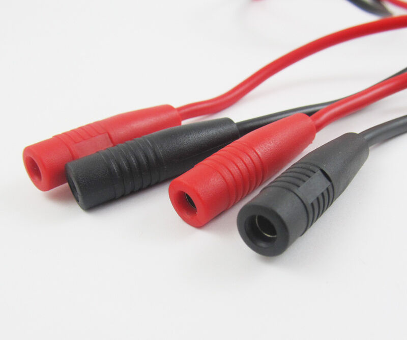 1 pair Dual Banana Jack Copper Silicon Test Cable Banana Female to Female 1M