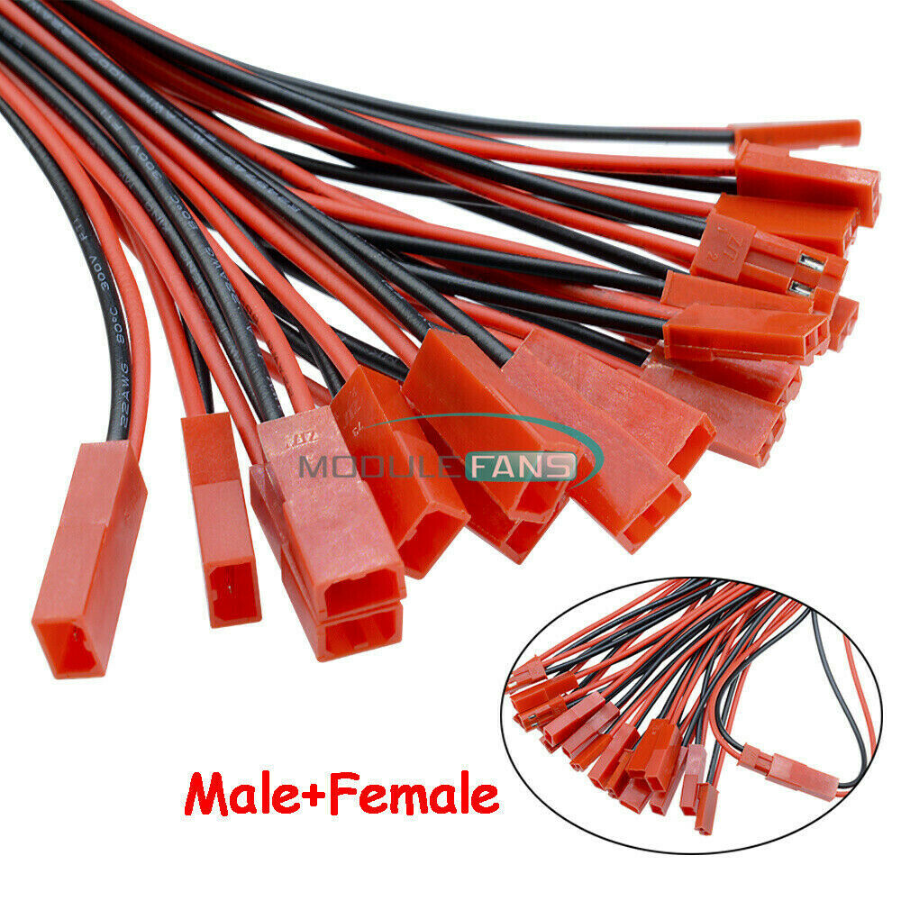 5 Pairs of JST Plugs Male Wire Connectors Socket Lines Female Electronic 1WA