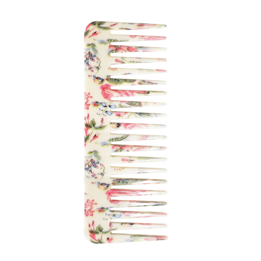 3Pcs/Set Detangling Hair Comb Shower Shampoo Rake Comb w/ Flower Prints