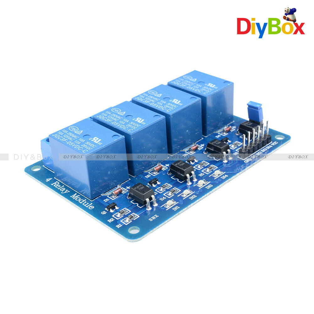 [5PCS] DC5V 4 Channel Relay Board Module Optocoupler for Arduino PIC ARM AVR DSP