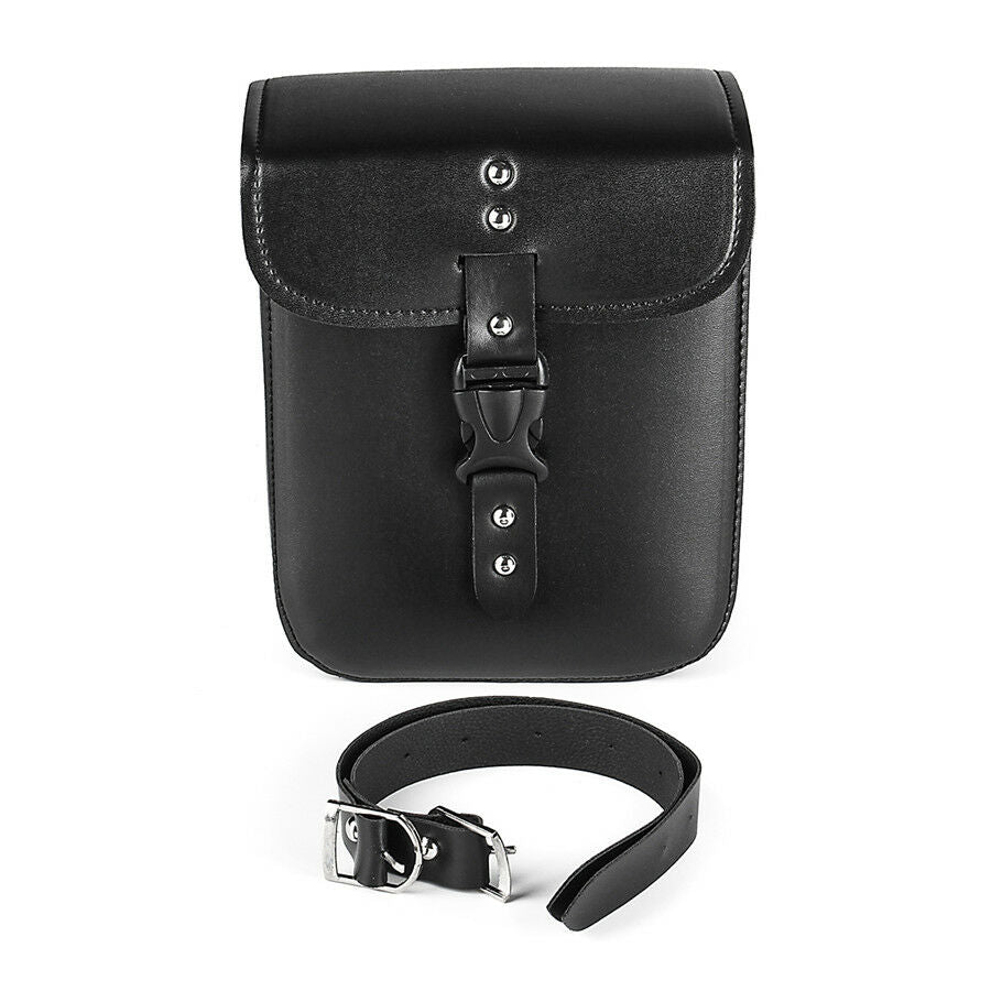 1x New Motorcycle PU Leather Tool Bag Luggage Storage Side Saddlebag