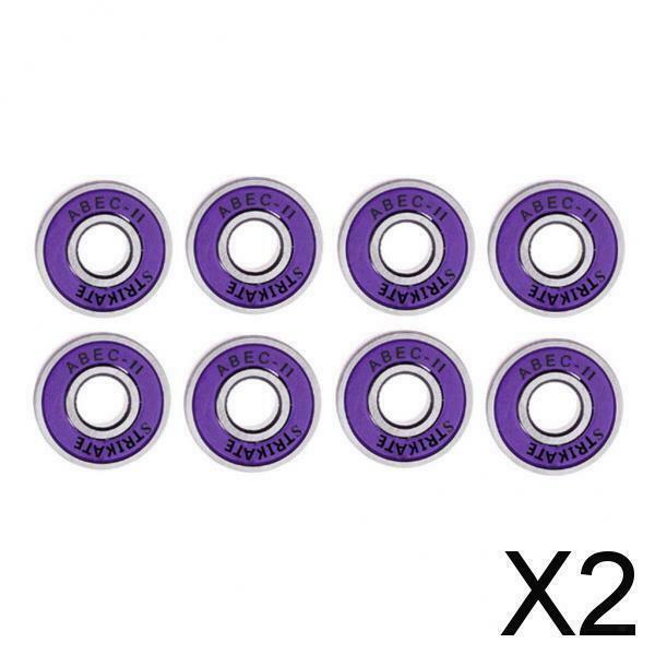 2X Skateboard Bearing 608rs Abec 11 Integrated spacer Longboard Bearing Purple