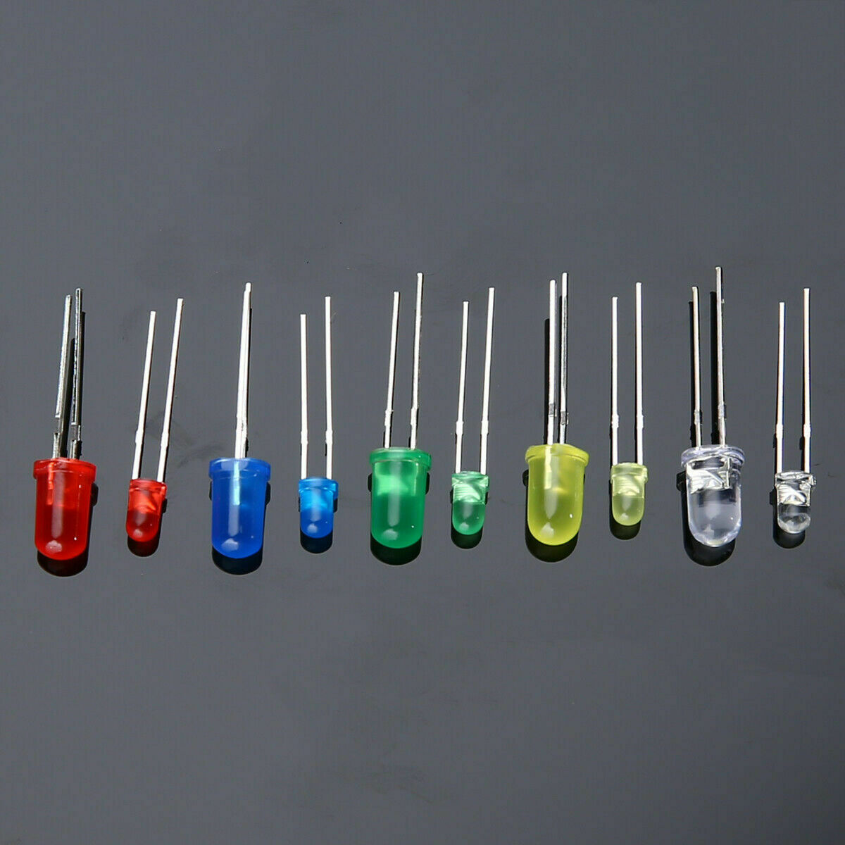 300pcs 3mm 5mm LED Light White Yellow Red Green Blue Emitting Assorted Diodes
