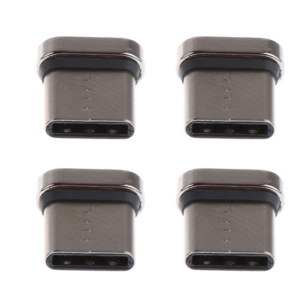 4 Pack Type C Port Magnetic Adapter Charger For Android USB Cable