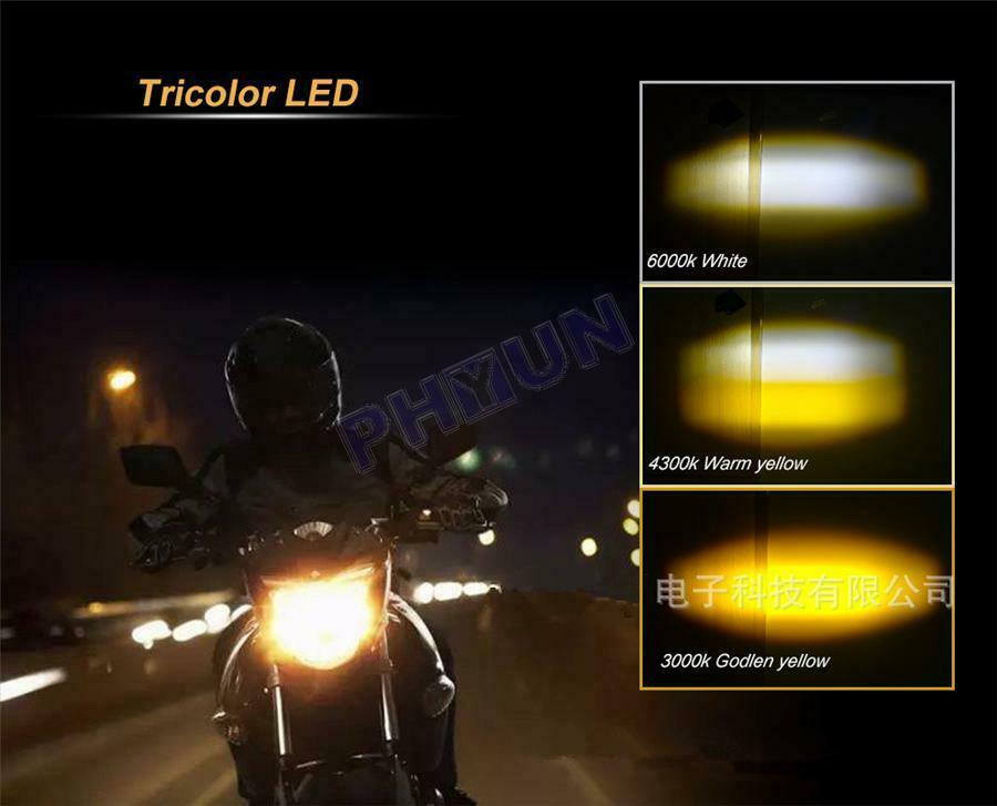 16W Motorcycle Moped LED Headlight Projector Spotlight Headlamp High & Low Beam