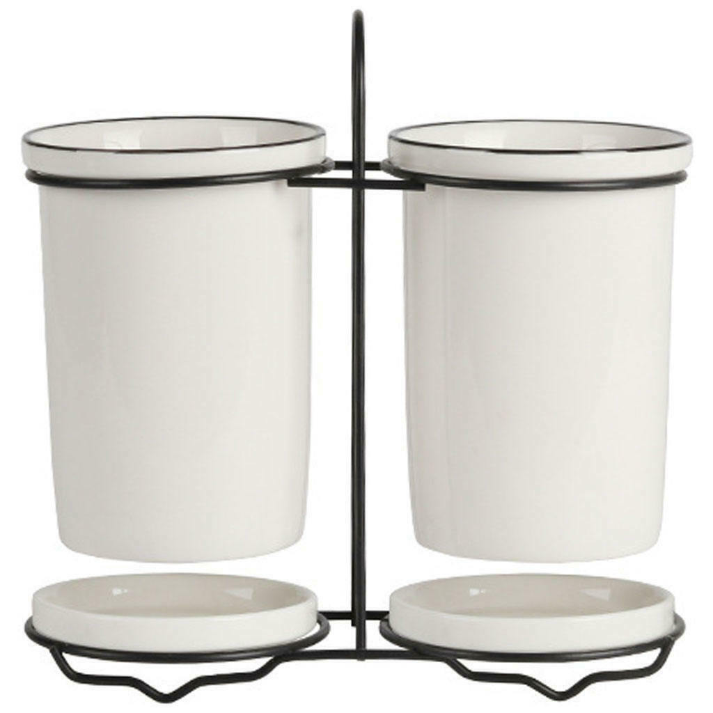 Ceramic Tableware Holder Spoons Utensil Kitchen Organizer Storage Container