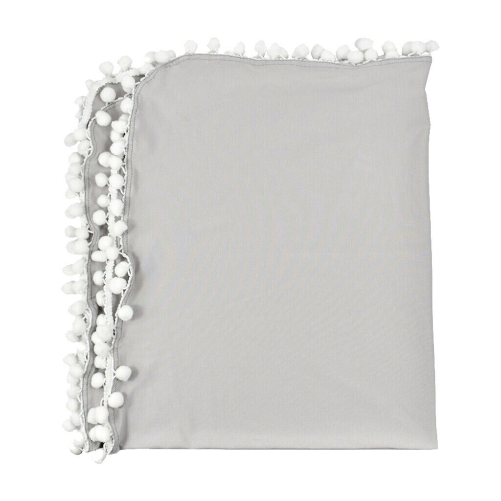 Soft 100% Cotton Muslin Prom Prom Swaddle Blanket for Baby Gray
