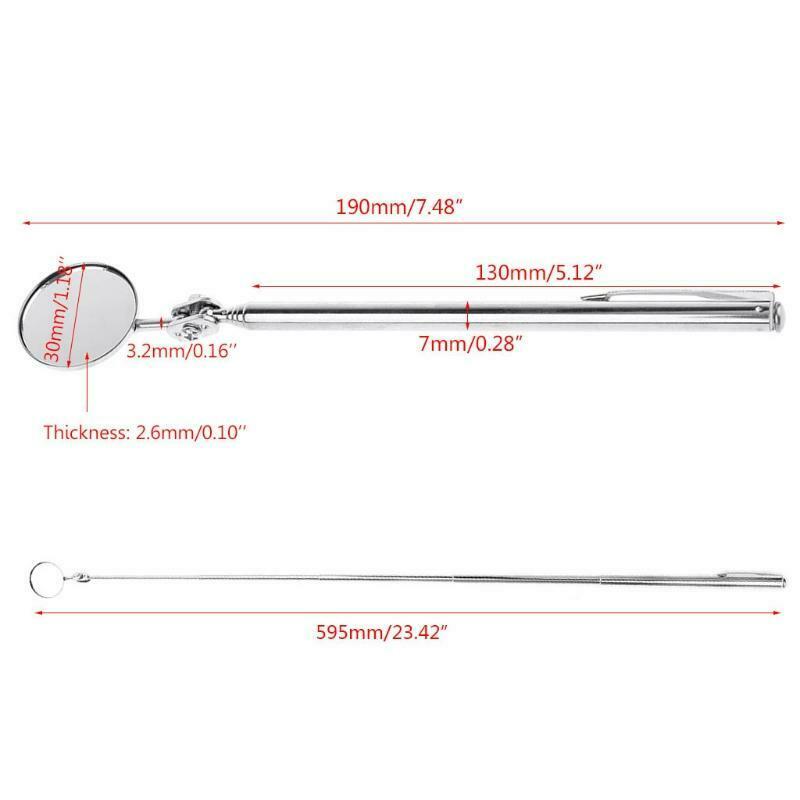 55cm Telescopic Inspection Mirror Car Angle View Tool Repair Extends up to 22"