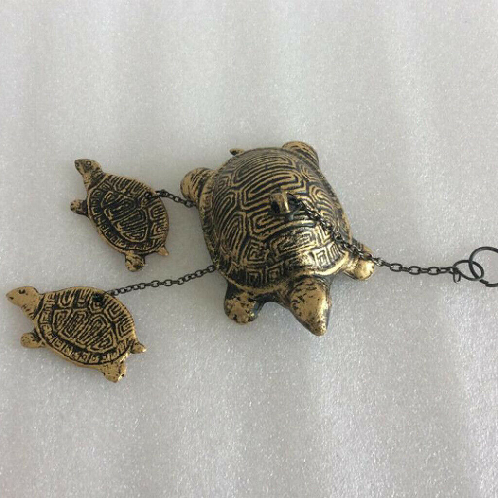 Metal Wind Chimes Tortoise Bell Pendant Home Garden Chinese Style Decoration