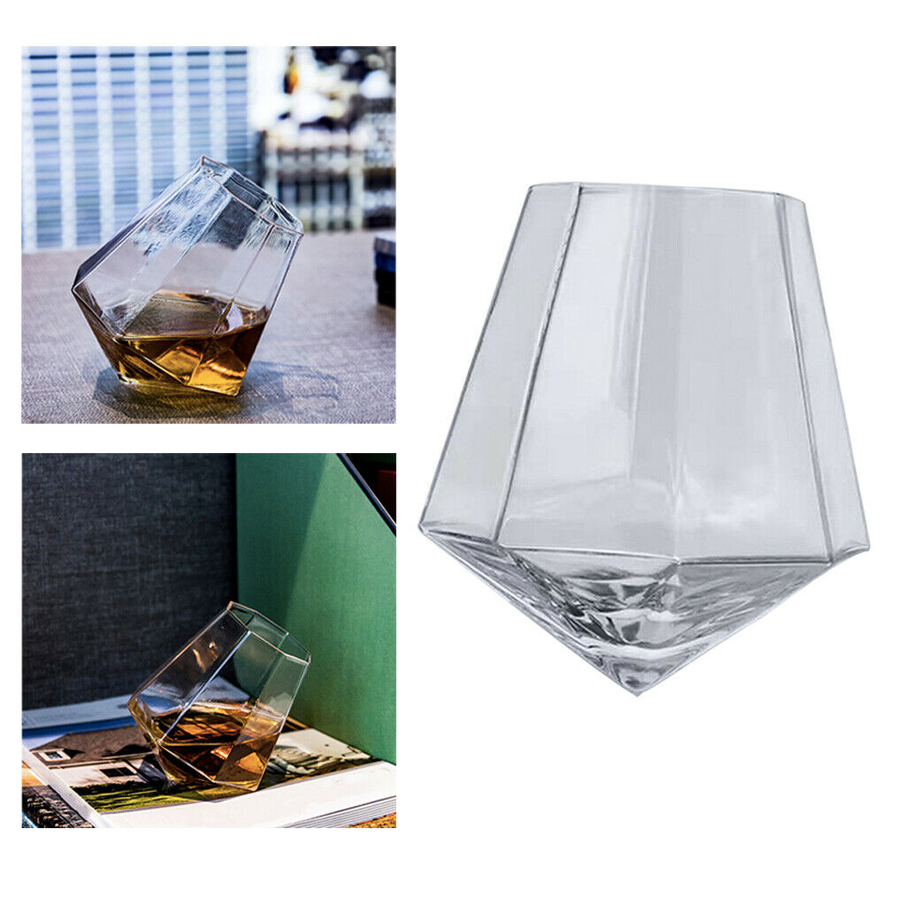Fashioned Octagonal Glass Crystal Lustre Brandy Diamond Octagonal Glasses