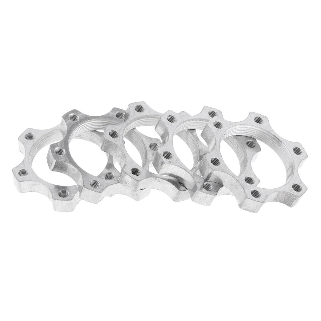 5Pcs Bicycle Threaded Hubs Disk Freewheel 6 Bolt Brake Rotor Flange Adapter Gear