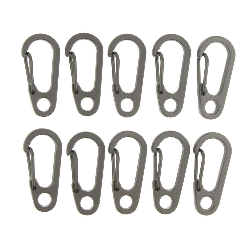 50x Alloy Key Buckle Snap Spring Clip Hook Carabiner Keychain Keyring