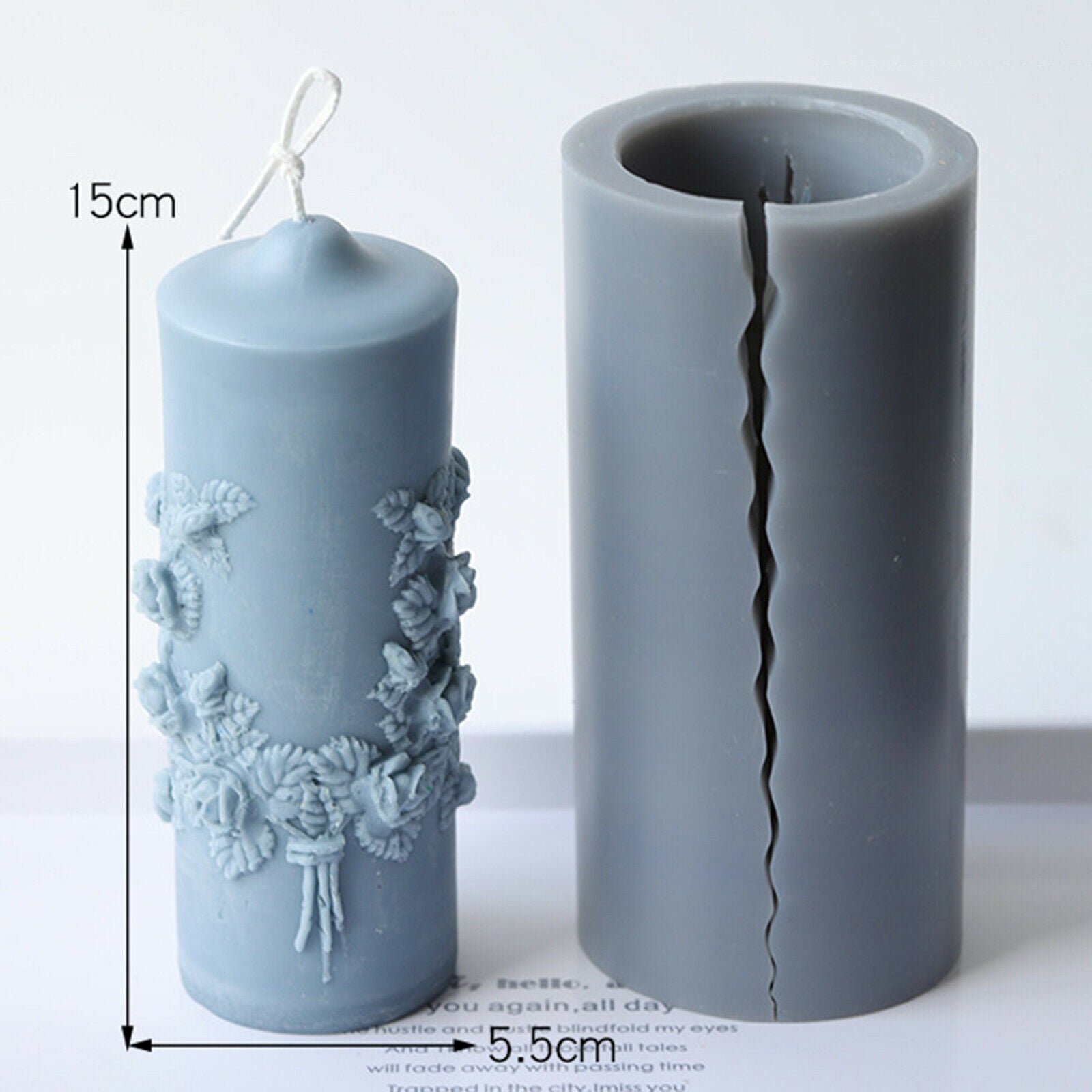 Cylinder Shape Long Pole Candle Molds Soap Wax Making Craft DIY Wedding Gift