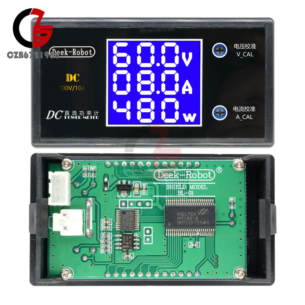 100V / 10A 1000W Digital LCD Voltmeter Wattmeter Voltage Current Power Meter