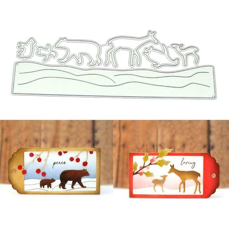 Polar Bears Metal Cutting Dies Scrapbooking Stencils DIY Paper Card Mold Decor