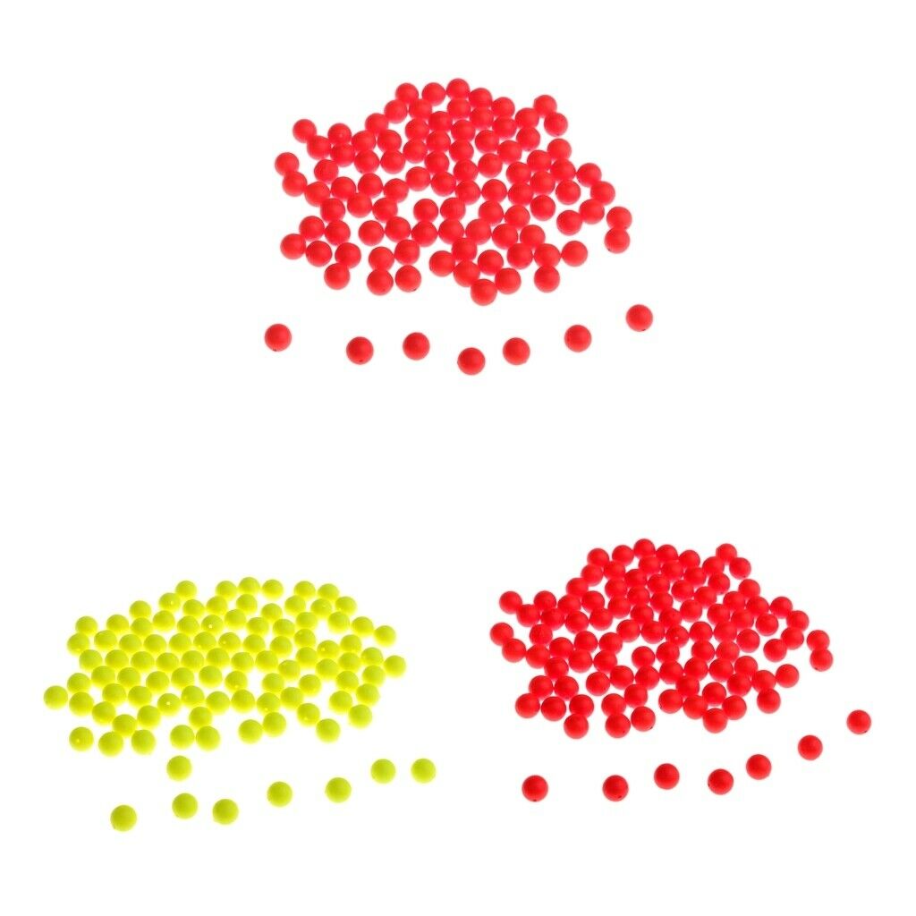 300 Pieces Soft 8.3mm Fishing Bobbers Floats Beads Strike Indicators Set