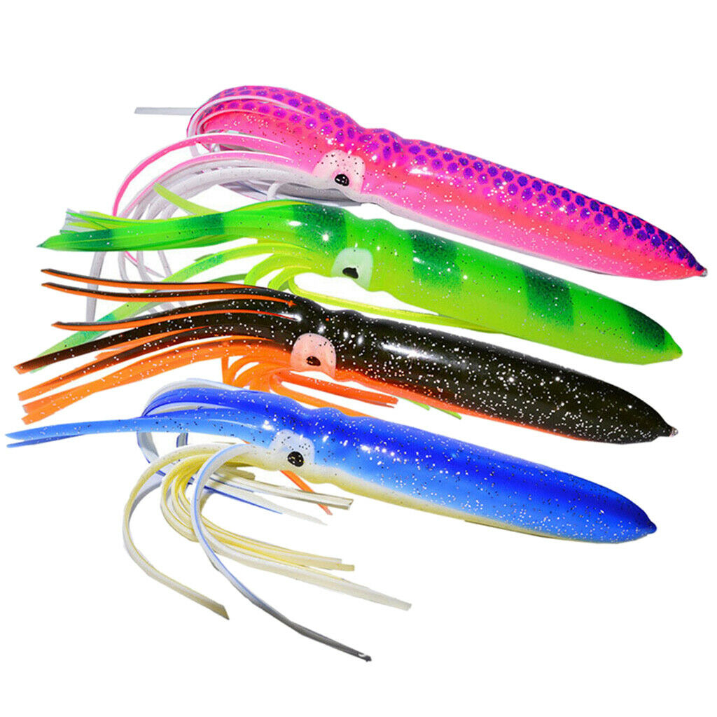 2PCS Octopus Rock Lures Soft Squid Fishing Lures Squids