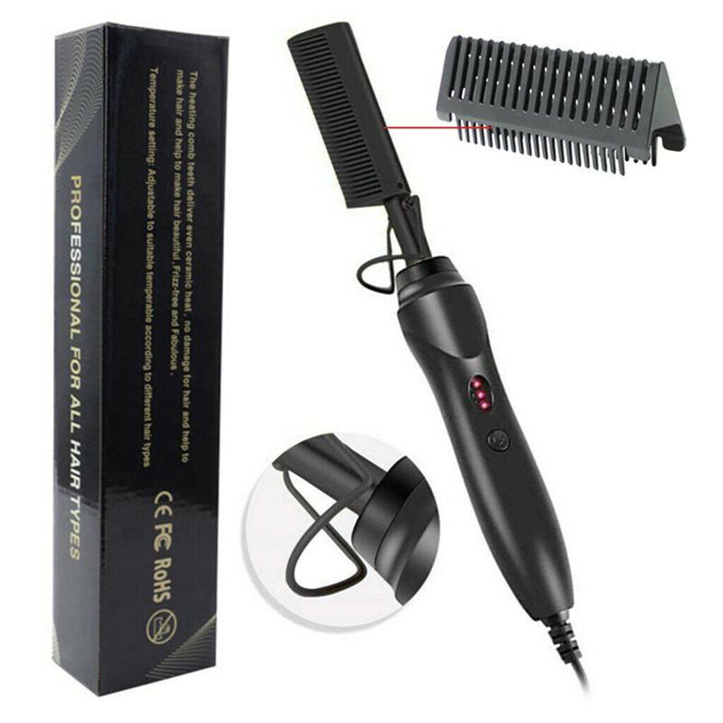 Hot Comb Hair Straightener Electric Straightening Comb for African Hair Beard