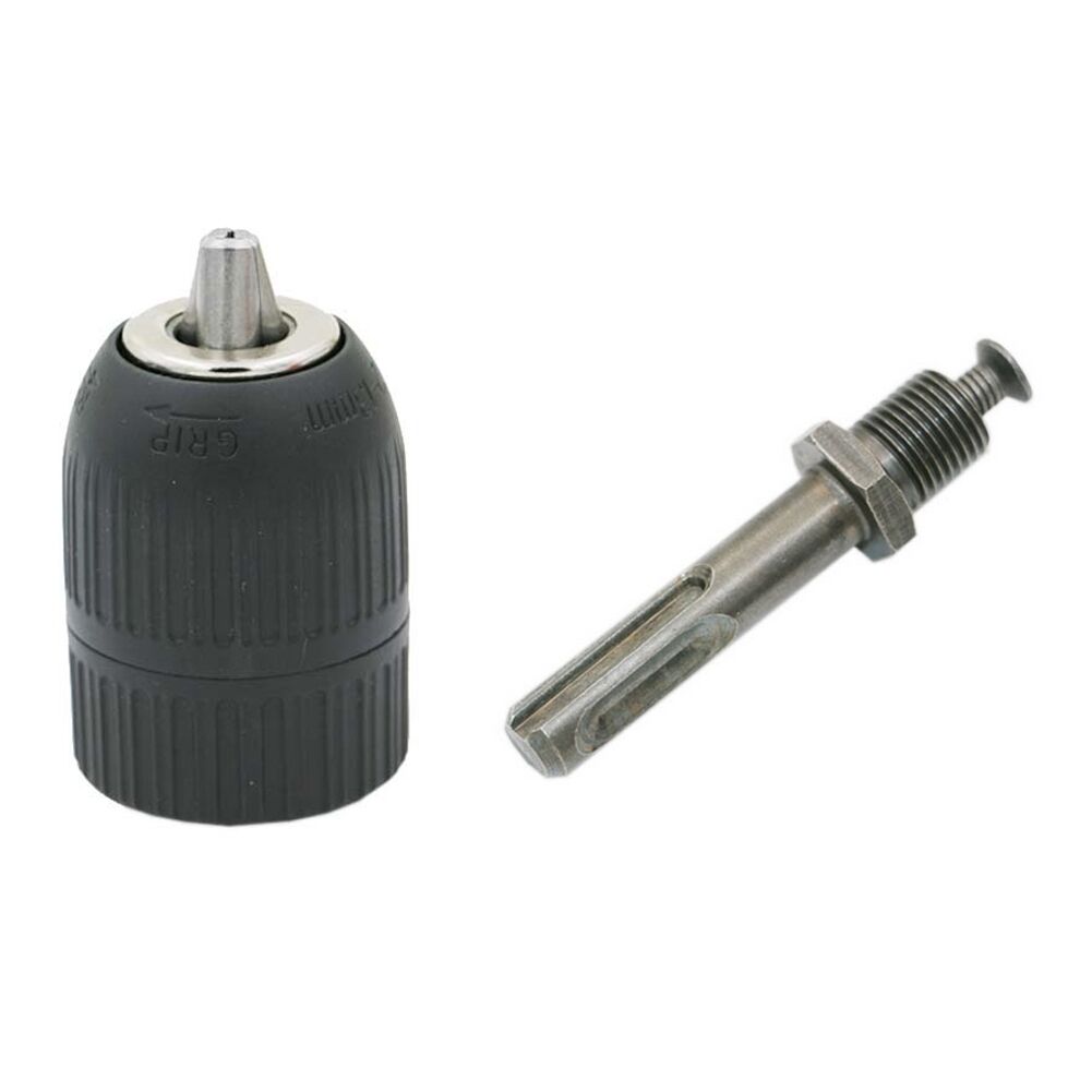 1/2-Inch 3-Jaw Metal Keyless Impact SDS Hammer Drill Chuck Hand Tool Set Fine