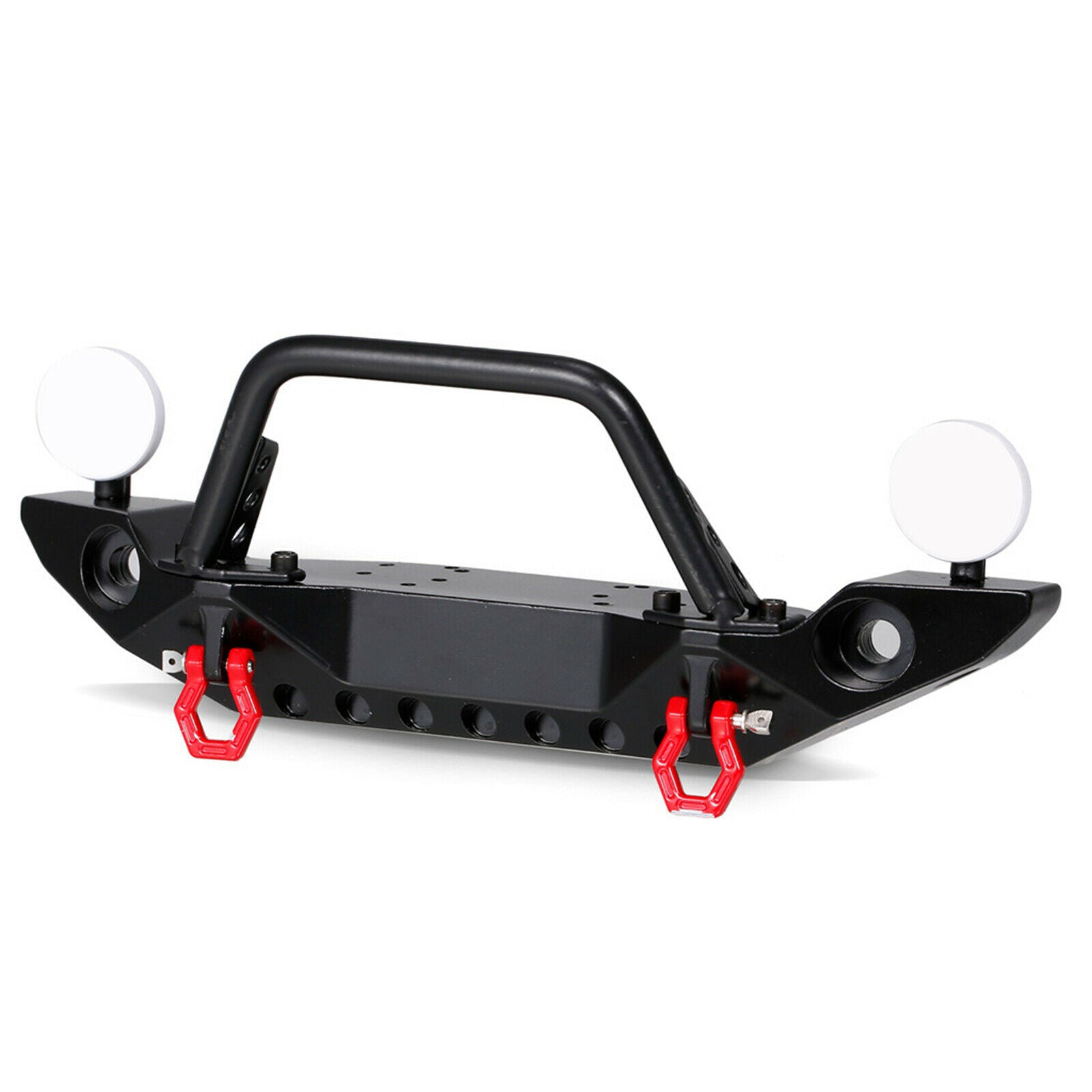 Metal Front Bumper and 2 LED Lights for Axial SCX10 II III Vehicles Crawler