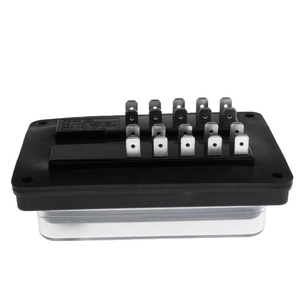Car Boat 10-Way Waterproof Blade Fuse Box Block with LED for Universal