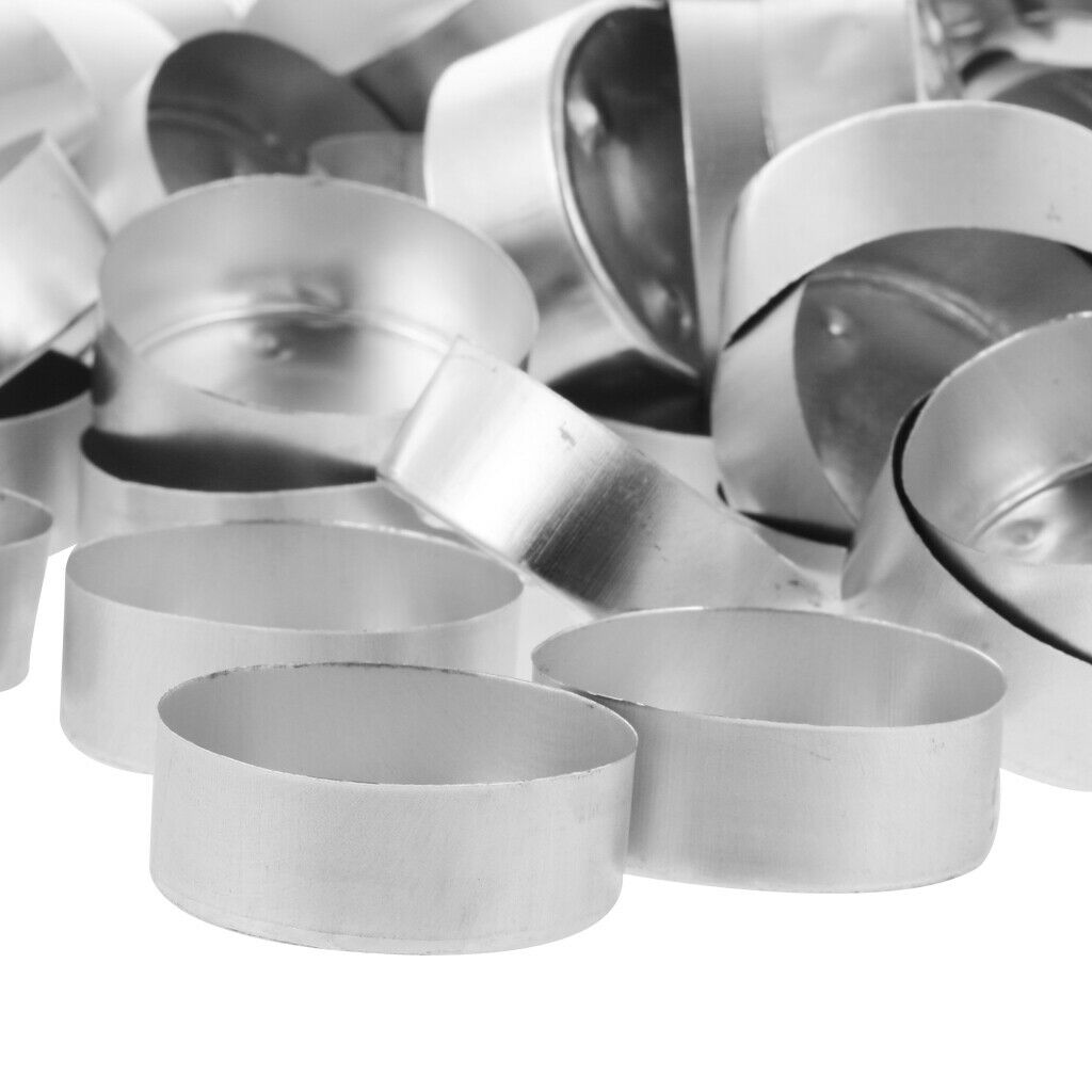 100pcs Aluminium Tealight Case Tins Box Tea Light Candles Making Supplies #3