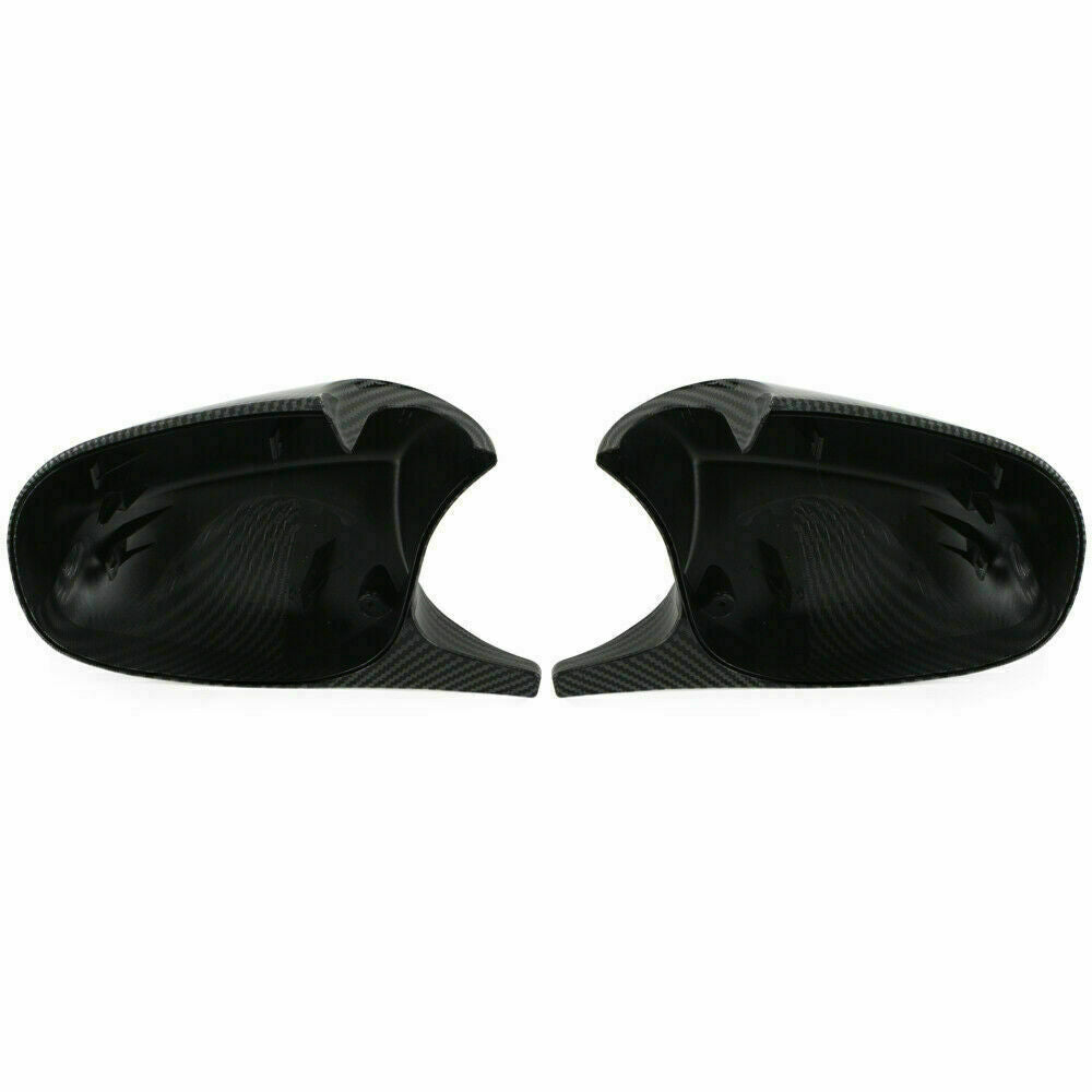 Pair Left&Right Carbon Fiber Mirror Cap Cover Fit For E90 E91 E92 E93 LCI 08-13