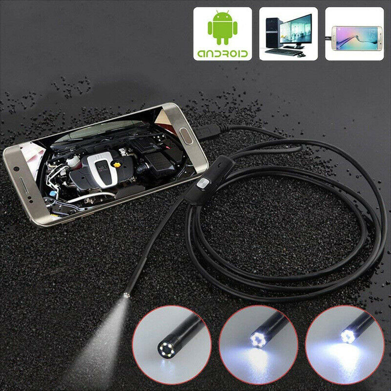 5.5Mm Usb Endoscope Industrial Auto Repair Probe Waterproof Camera Cord 1 Meter