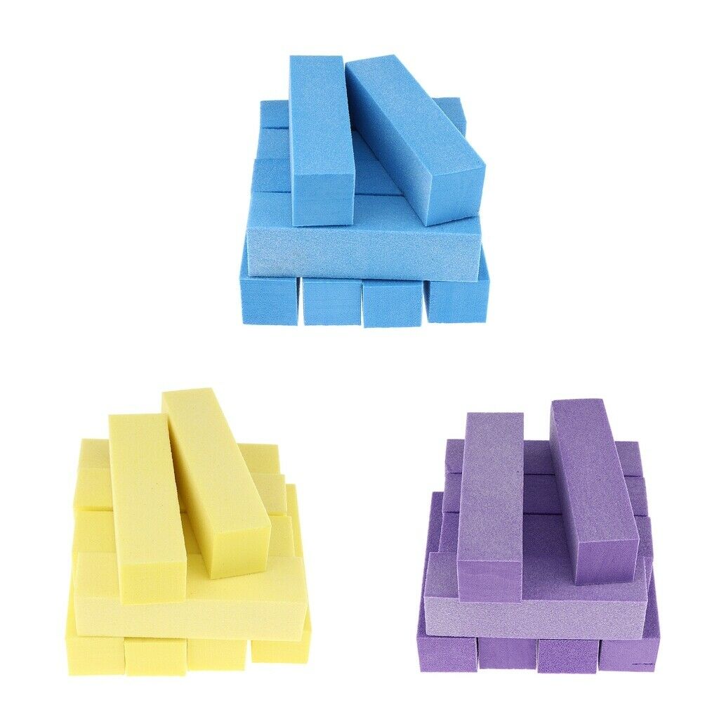 30 Pieces Sanding Nail Polisher Polish Buffer Block Manicure Tools 3 Colors
