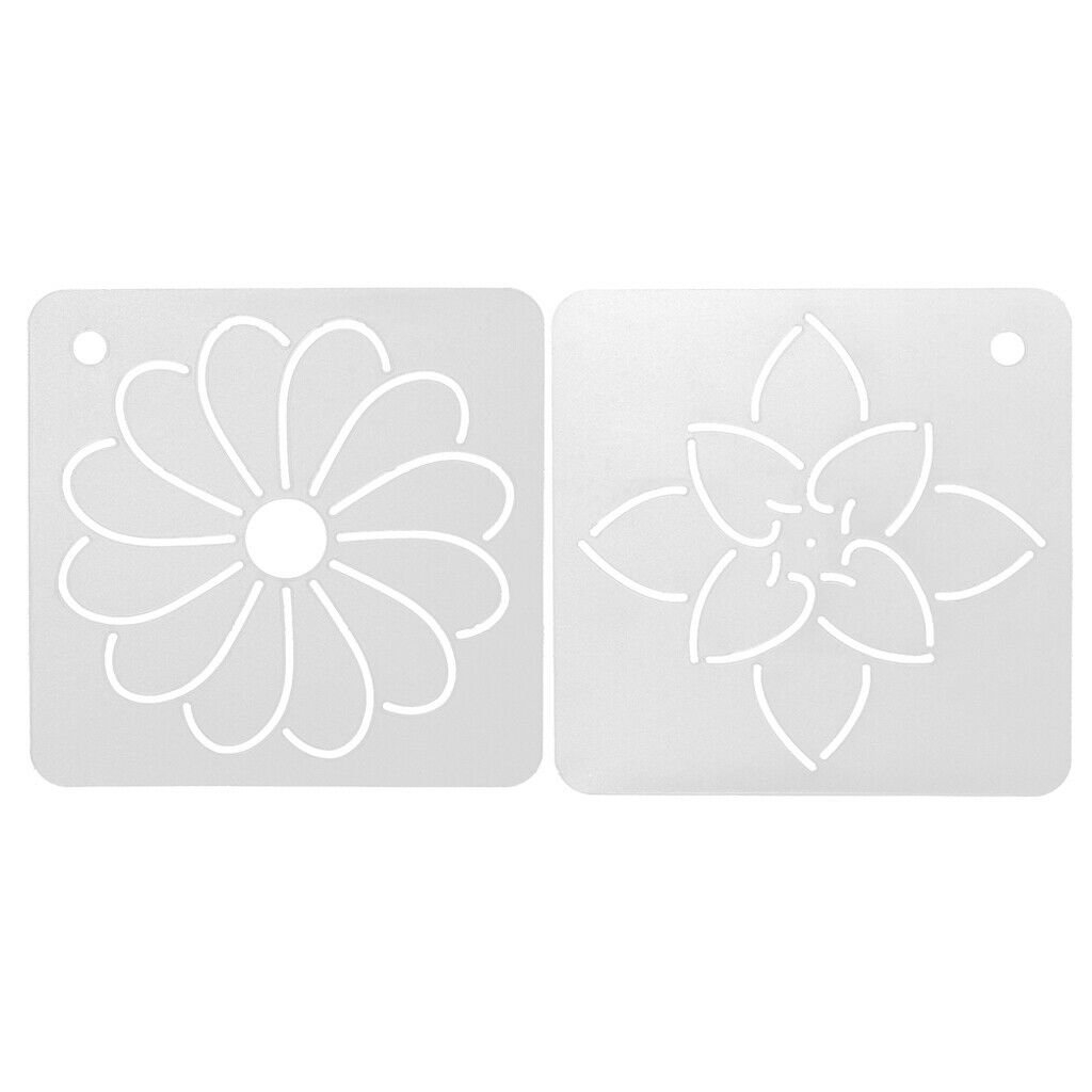 2x Flower Design Embroidery Quilting Templates