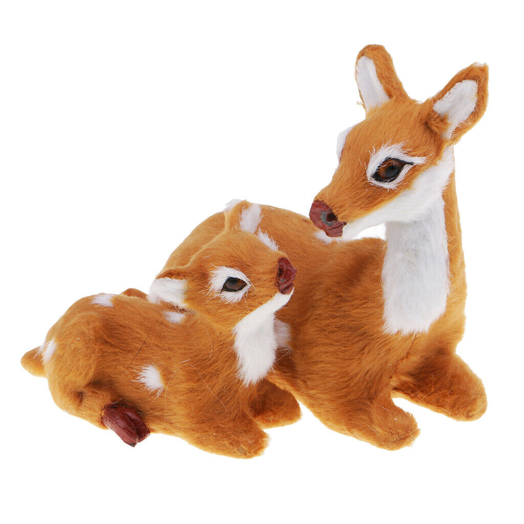 Mini Simulation Reindeer Christmas Ornament Plastic Plush   Kids