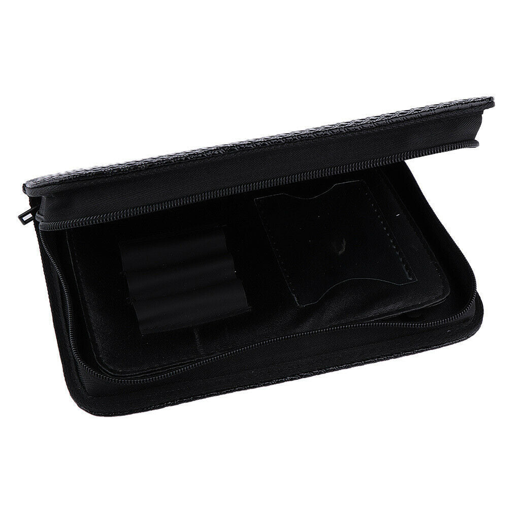 Durable PU Leather Hair Cutting Scissors Holder Case Pet Hairdressing Bag Black