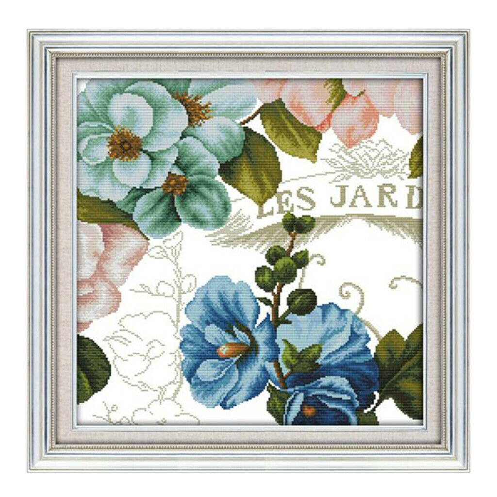 Beautiful Flower Stamped Cross Stitch Kits Preprinted Cross Stitch Kit for