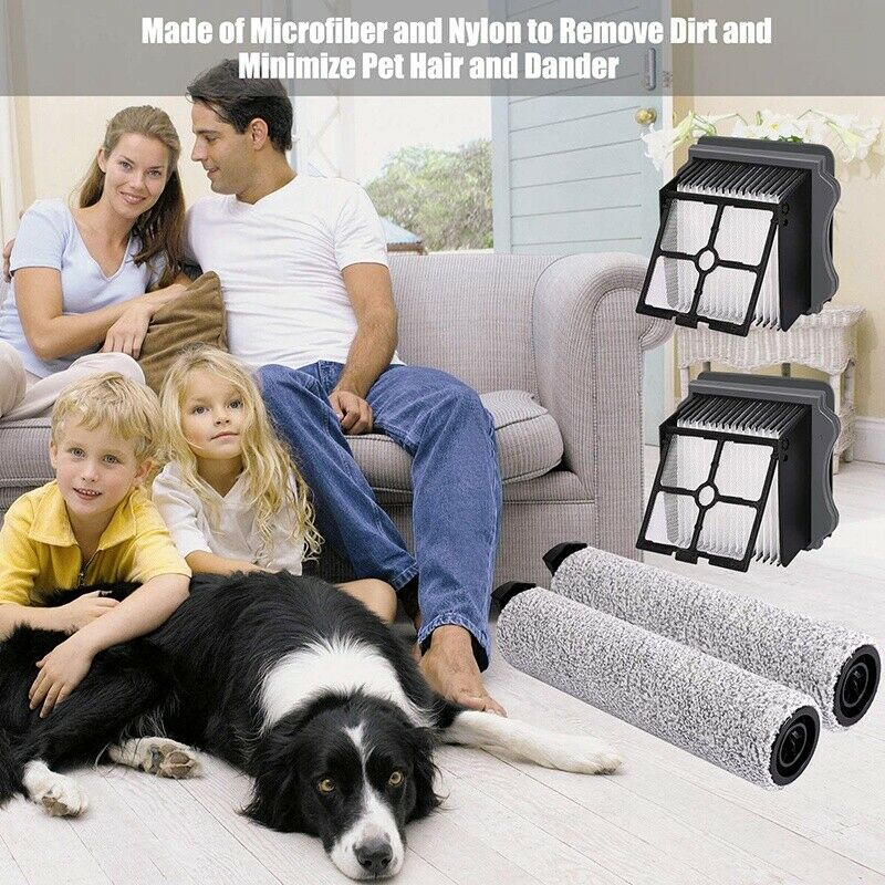 Replacement Brush Roller and Vacuum Filter Suitable for Tineco IFloor 3/IFloI5U3