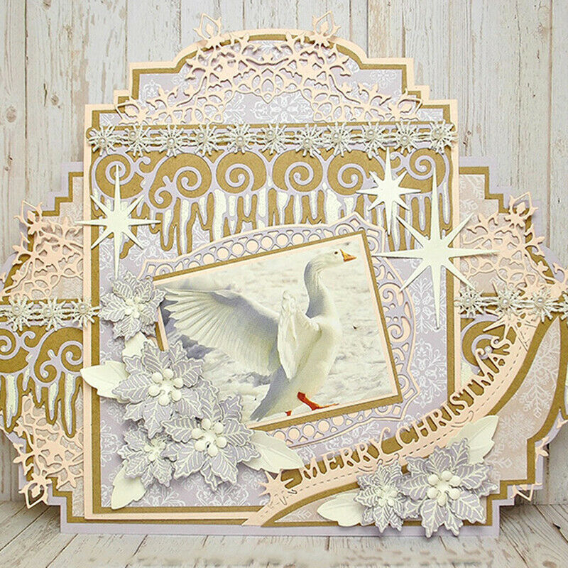 Merry Christmas border Scrapbooking Metal Cutting Dies Craft for DIY Paper C Tt