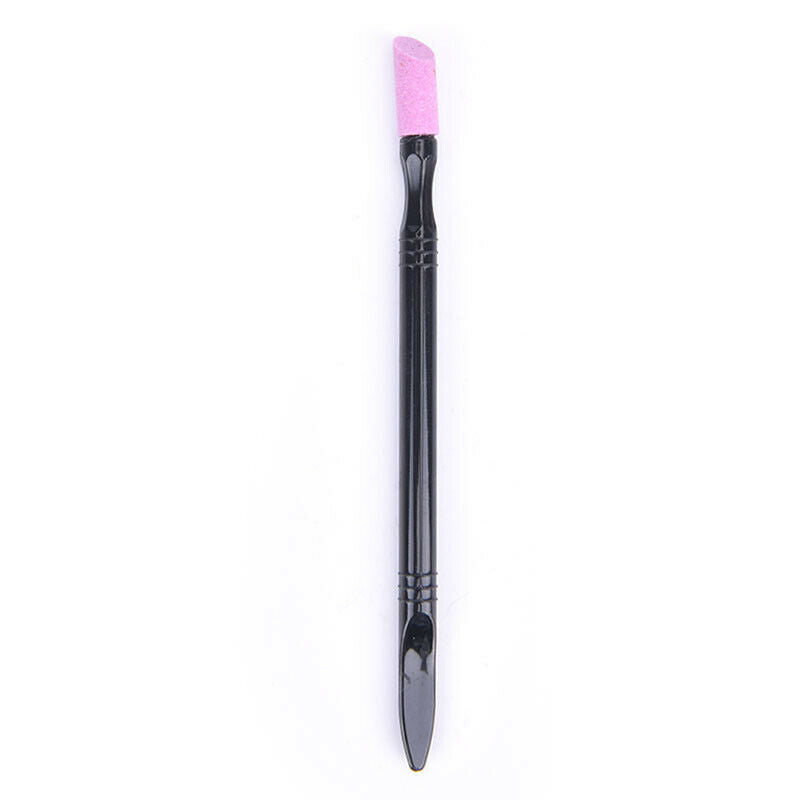 1PC Nail Art Quartz Pusher Cut Tool Manicure Stone Polish Stick Grinding RodFCA