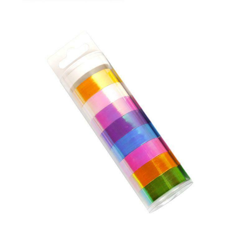 8pcs/set Rhythmic Gymnastics Decoration Holographic Glitter Tape Ring Stick DIY