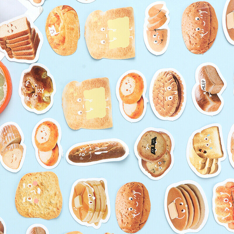 46Pcs/box Lovely Bread Stickers DIY Diary Stationery Scrapbooking Memo St.l8