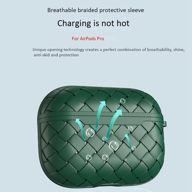 for AirPods Pro Earphone Leather Case TPU Silicone Protective Cases Anti FingeB7